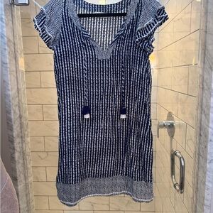 Vineyard Vines Blue and White Patterned Swim Coverup